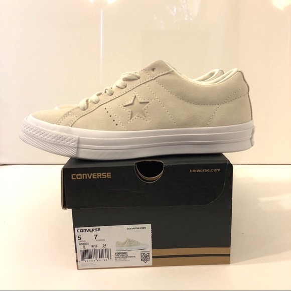 converse one star suede cream
